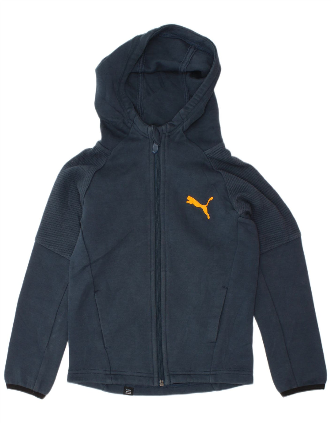 PUMA Sweat à capuche zippé pour garçon 5-6 ans Bleu marine Coton