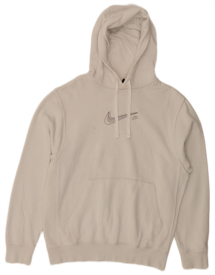 Nike Pull à capuche graphique pour homme Petit coton blanc