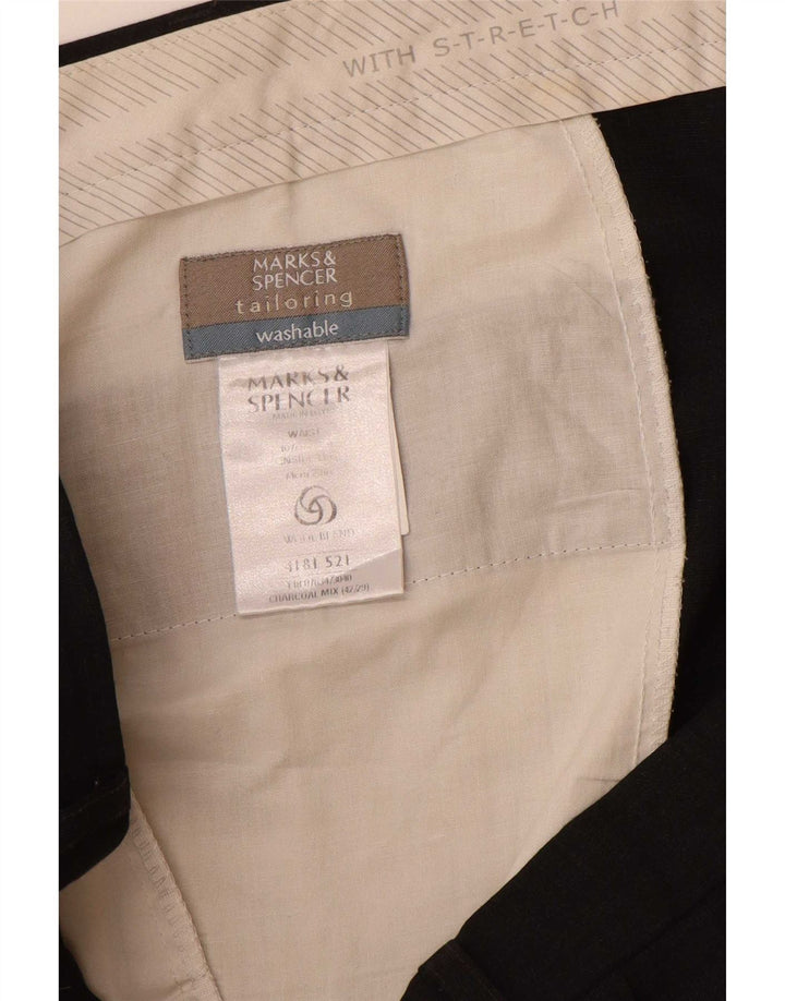 Marks & Spencer Pantalon de costume pour homme W40 L29 Gris Polyester