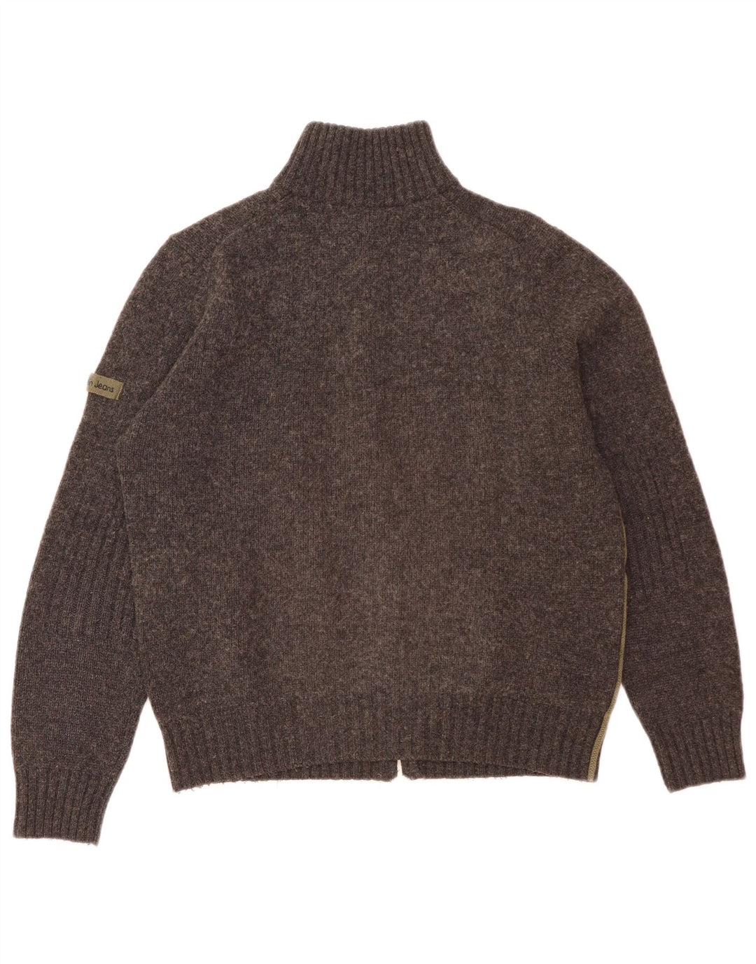Calvin Klein Womens Cardigan Sweater UK 16 Grande laine grise