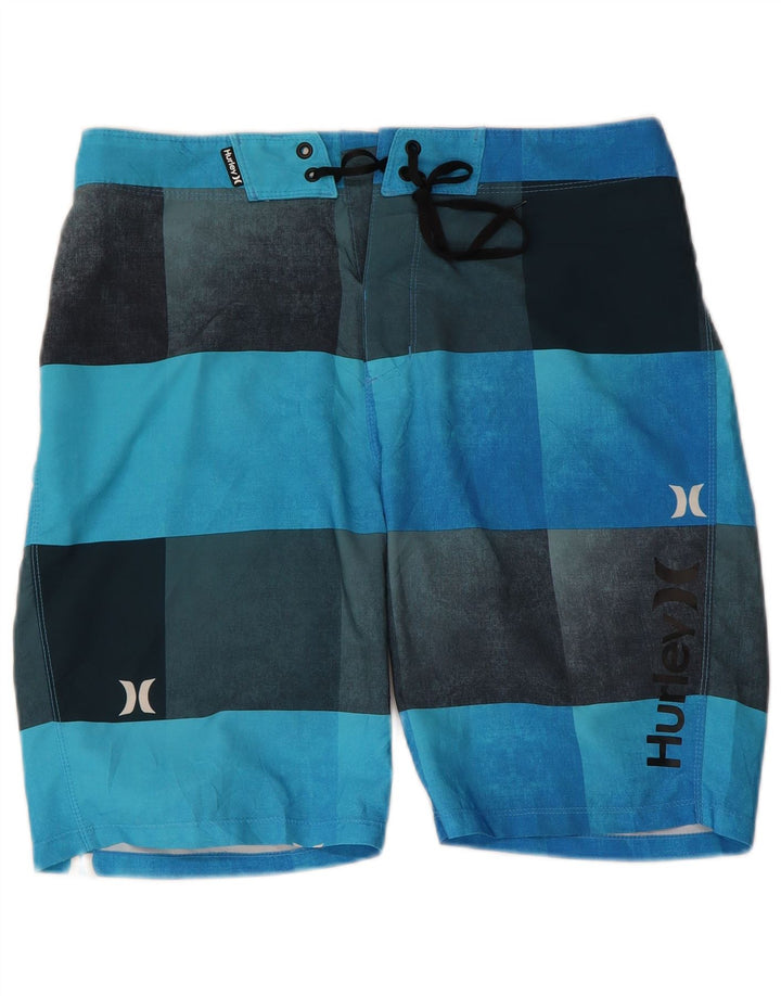 Hurley Short de Bain Graphique Homme Bleu Moyen Polyester Colorblock