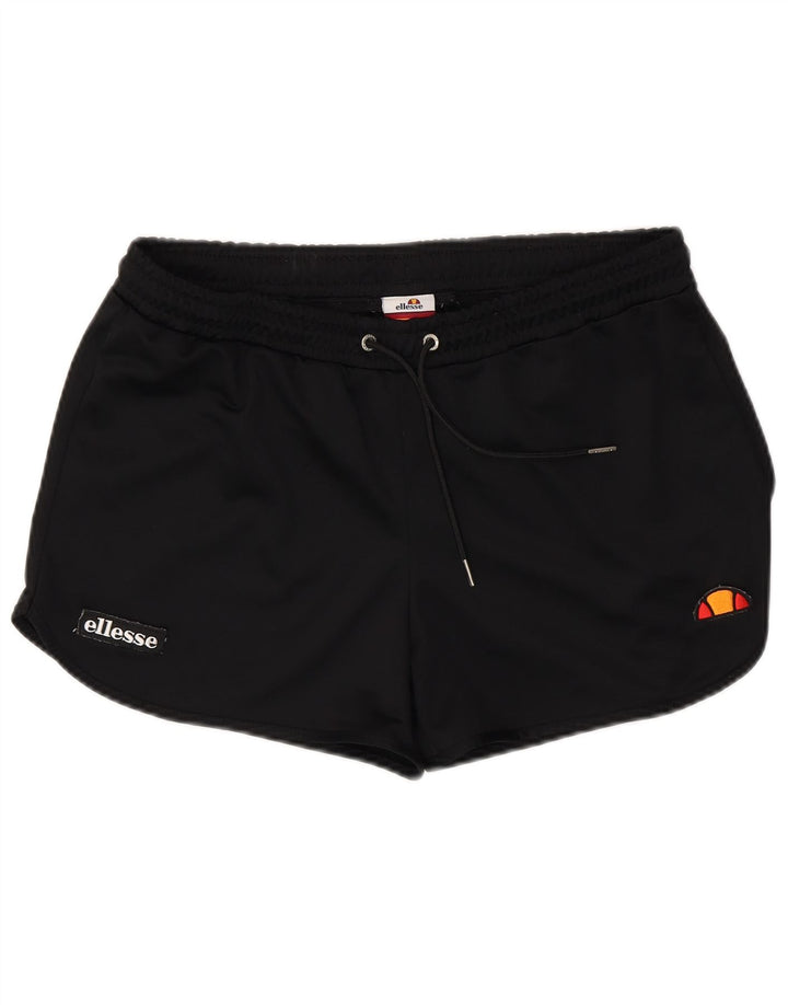 Ellesse Short de sport pour femme UK 16 Large Noir Polyester