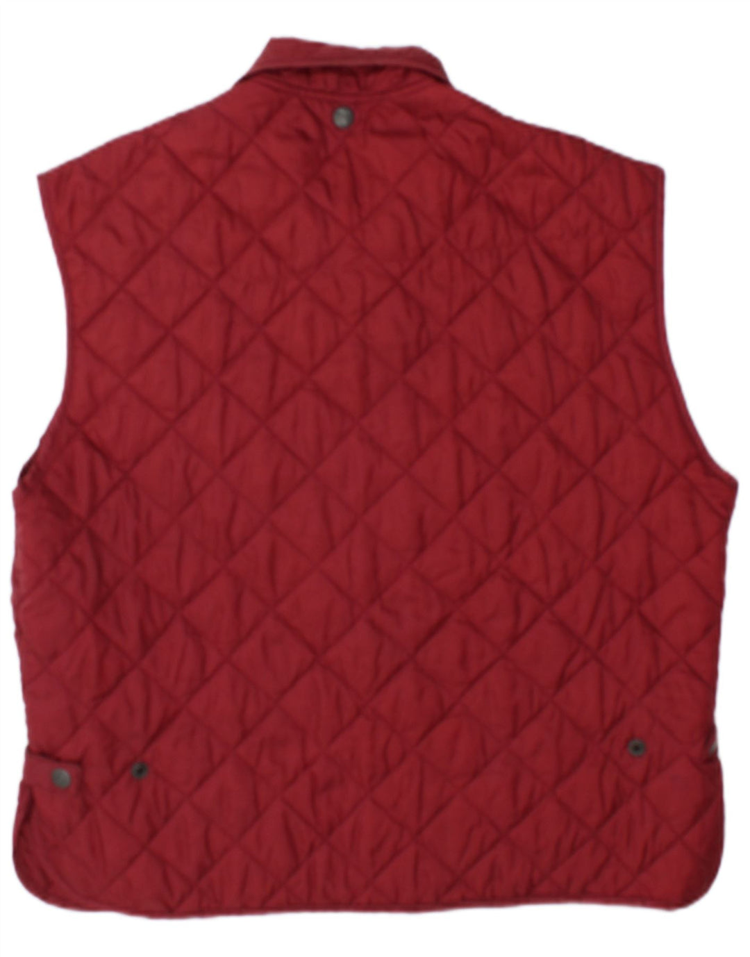 vintage Mens Gilet matelassé UK 38 Moyen Bourgogne