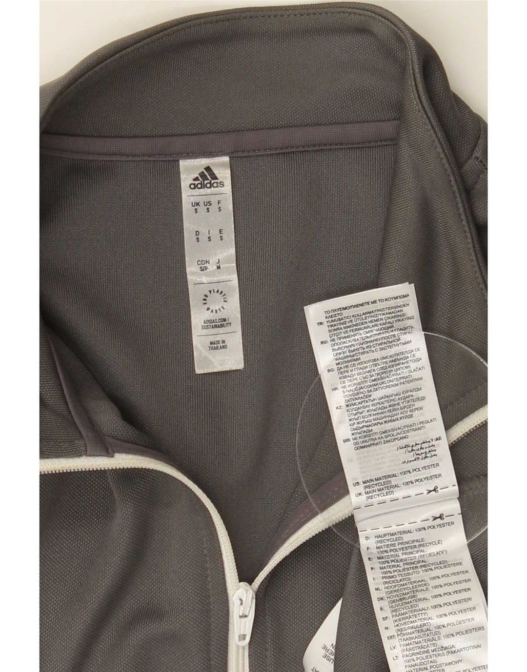Adidas Hommes Aeroready Zip Neck Pull Survêtement Haut Petit Gris Polyester