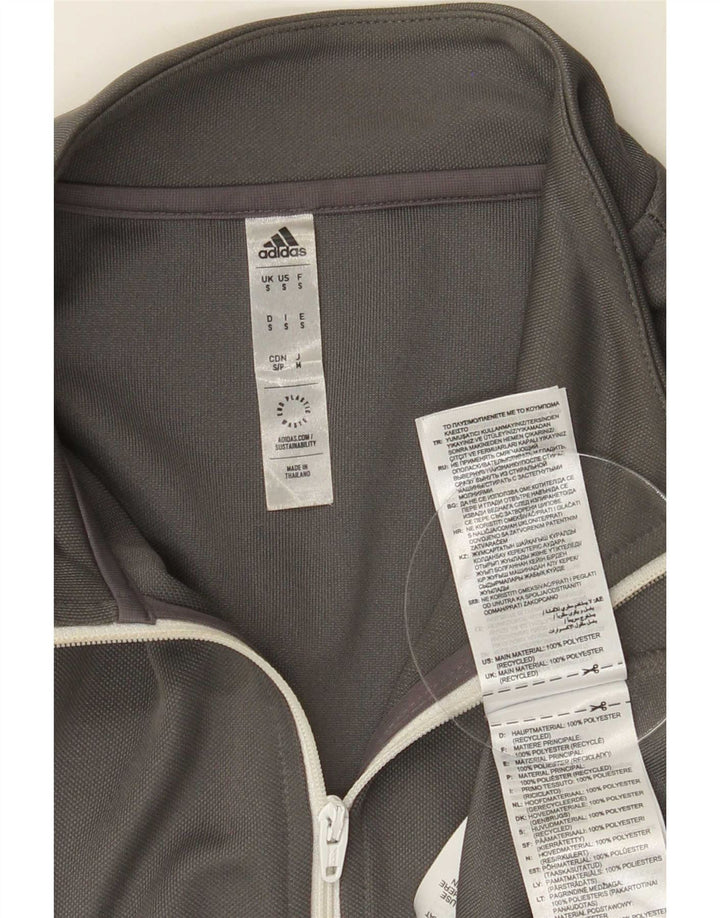 Adidas Hommes Aeroready Zip Neck Pull Survêtement Haut Petit Gris Polyester