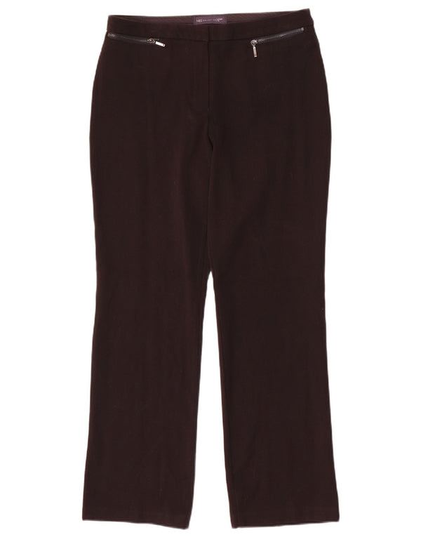 Marks & Spencer Pantalon droit décontracté pour femme UK 10 Small W28 L29 Noir