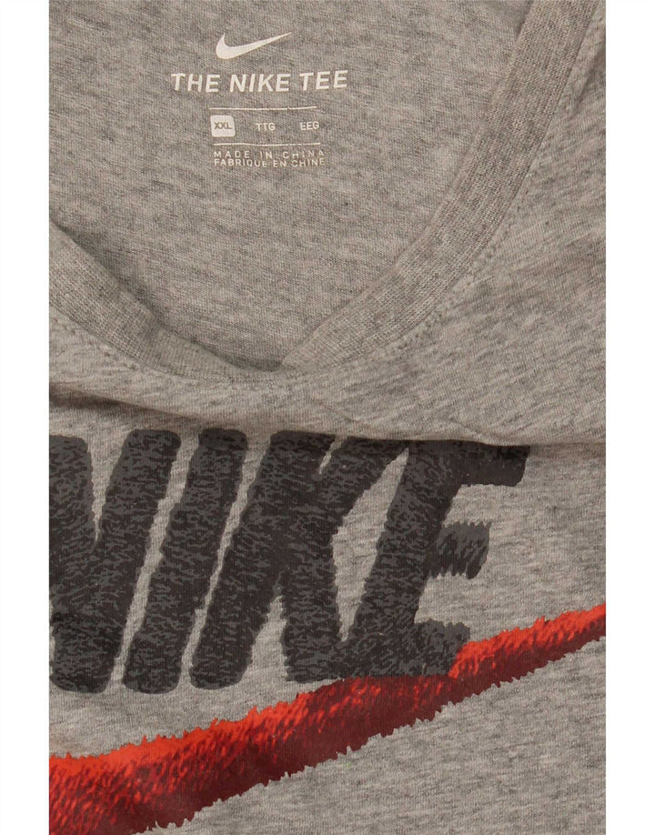 Nike T-shirt graphique pour homme 2XL Gris moucheté