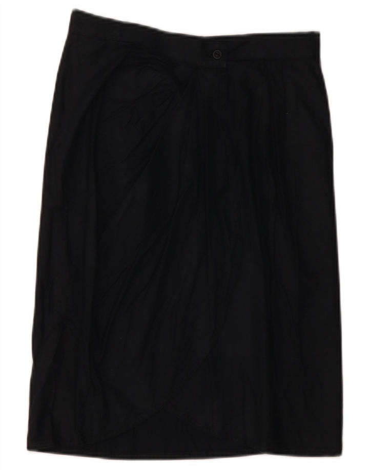 VINTAGE Jupe portefeuille femme W26 Petit Noir