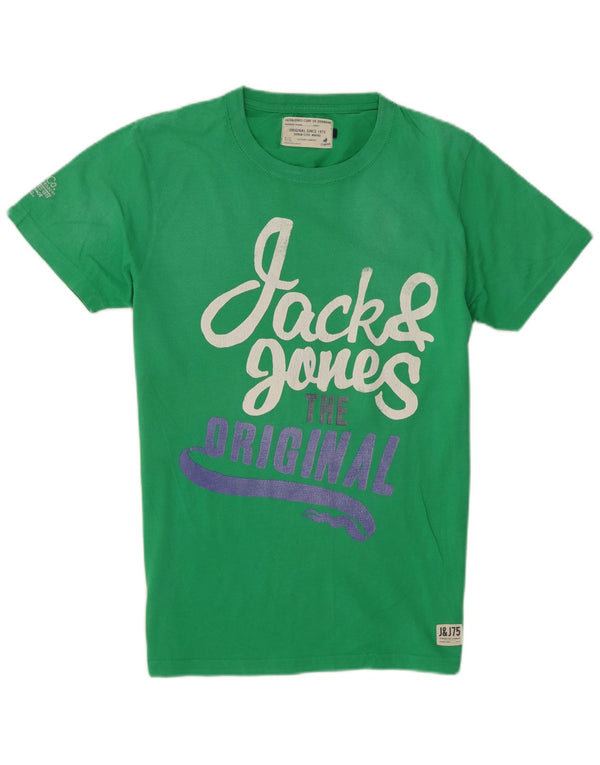 Jack & Jones T-Shirt Graphique Homme Vert Moyen Coton