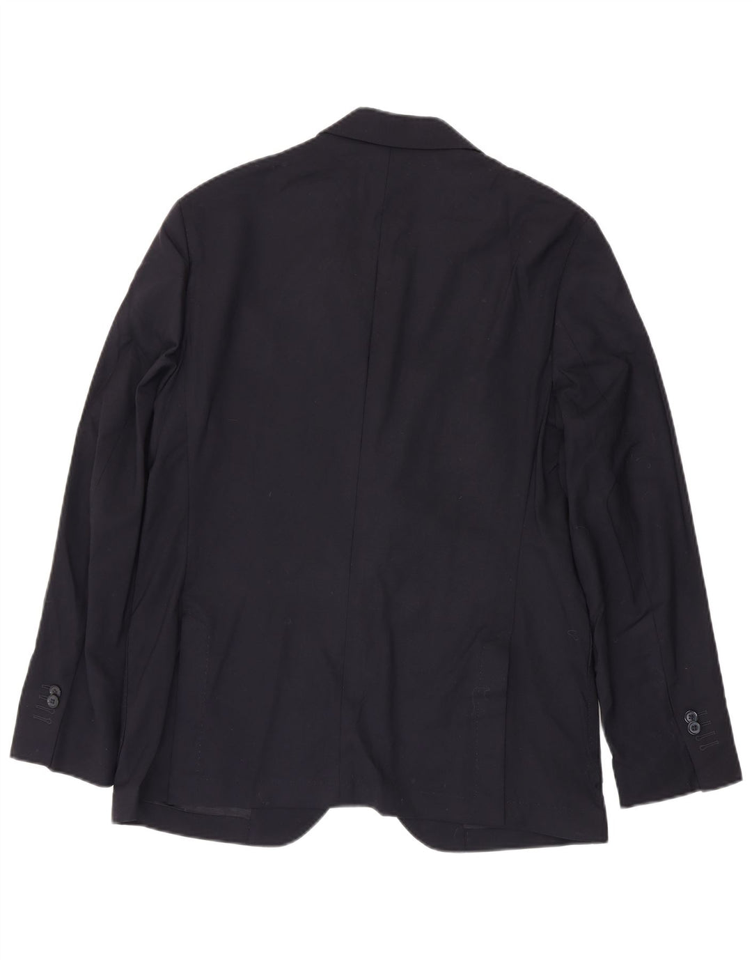 Massimo Dutti Veste Blazer 2 Boutons Homme EU 52 Grande Laine Bleu Marine