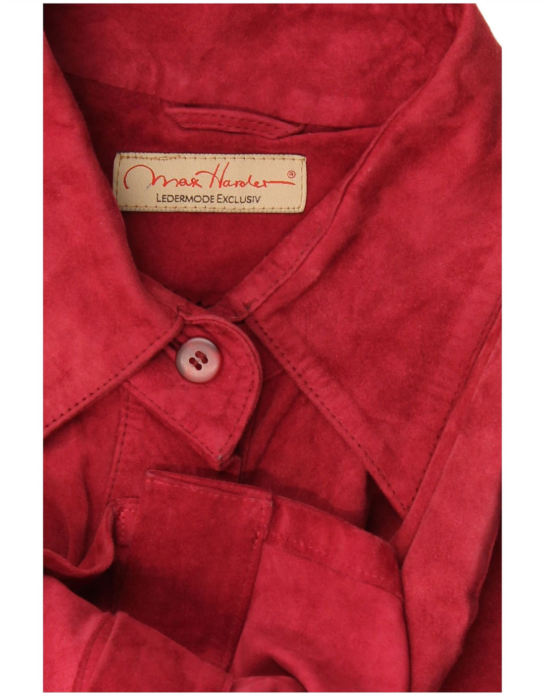 MAX HARDER Surchemise en daim pour femme UK 18 XL Rouge