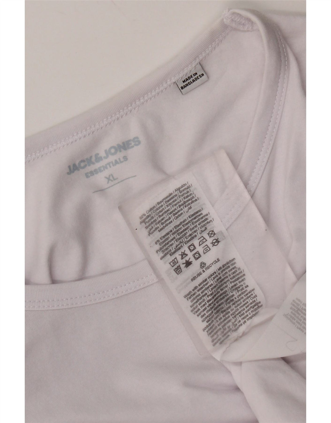 Jack & Jones Haut Homme Manches Longues XL Blanc Coton