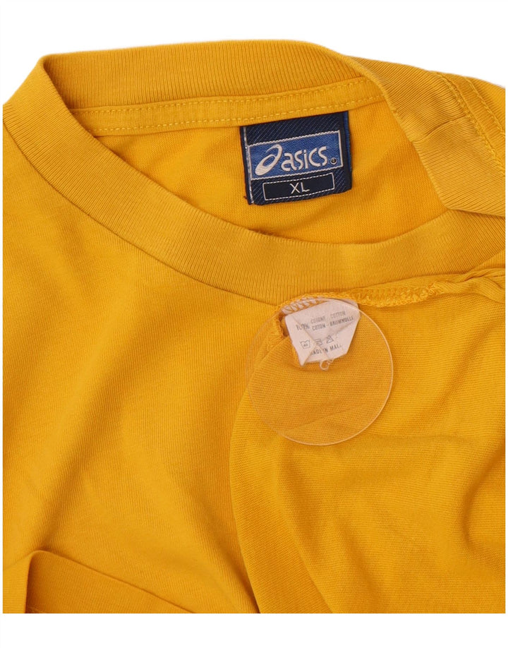 Asics T-Shirt Homme Top XL Jaune Coton