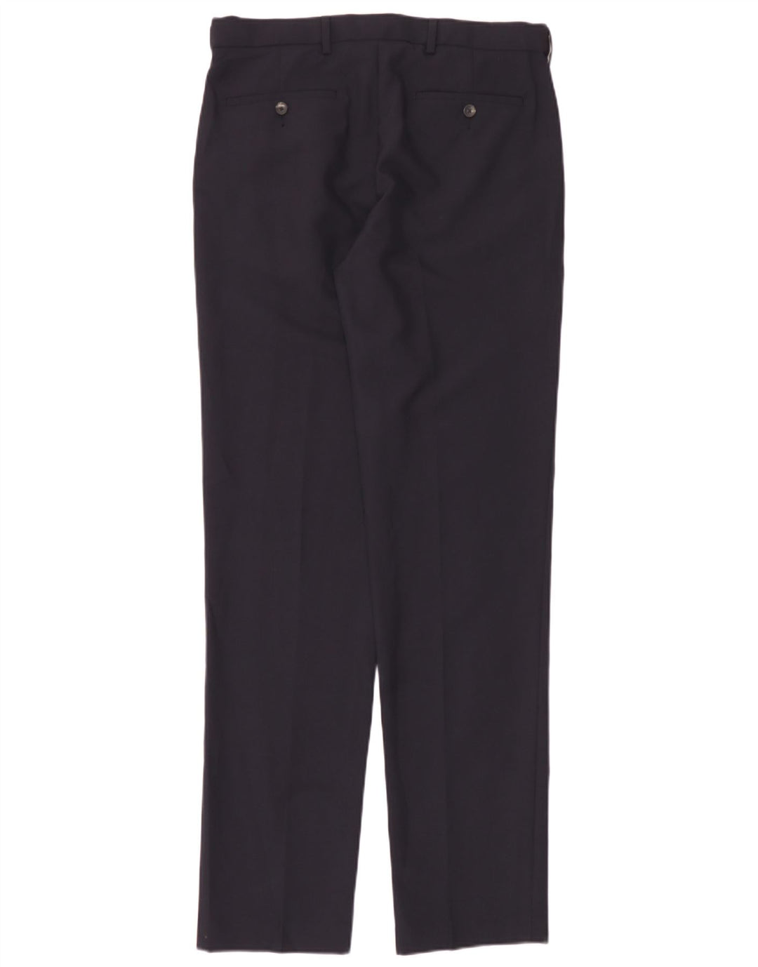 Marks & Spencer Pantalon chino coupe classique pour homme W32 L35 Bleu marine Polyester