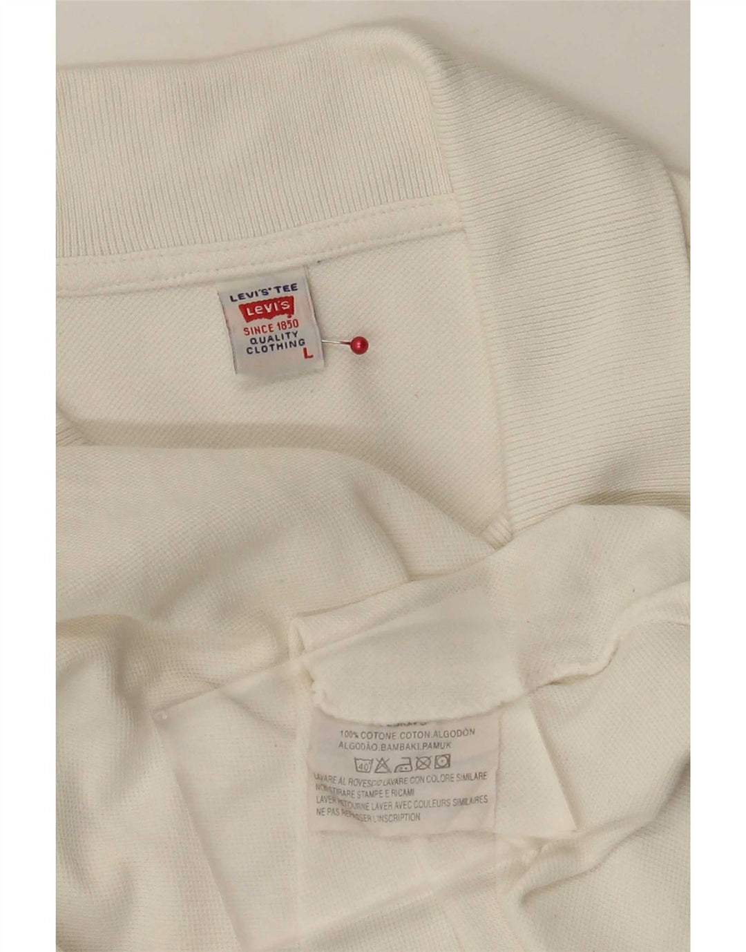 Levi's Polo Homme Large Blanc Coton