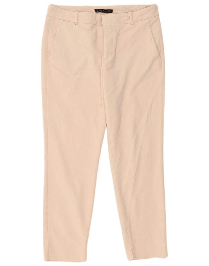 Pantalon Chino Slim Femme Zara Large W32 L28 Beige