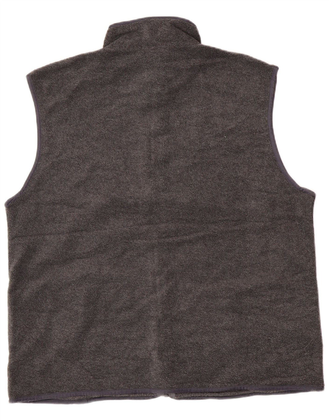 vintage Mens Fleece Gilet UK 42 XL Gris Polyester