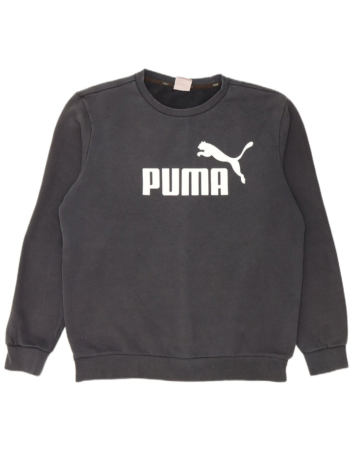 Puma Sweat-Shirt Graphique Homme Noir Moyen Coton
