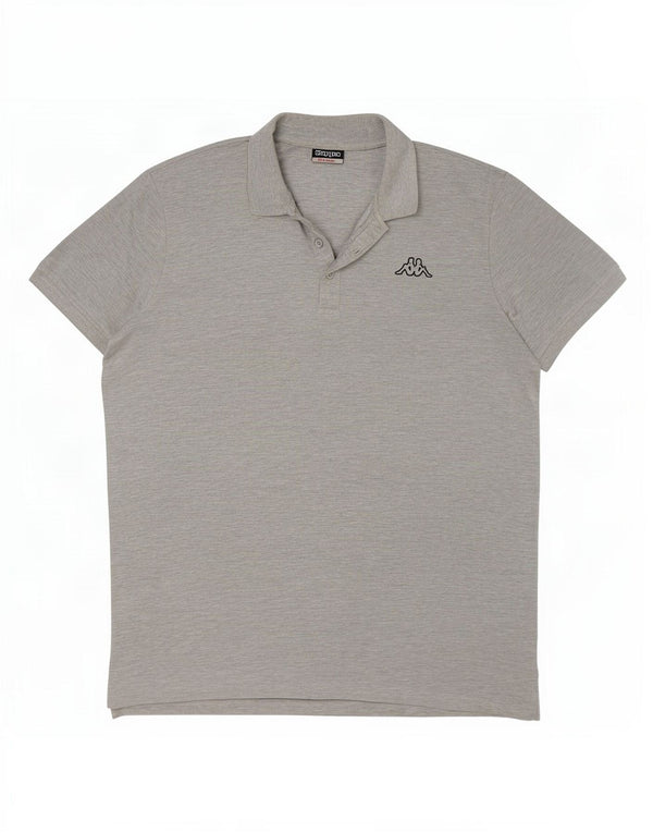 Kappa Polo Homme 2XL Gris Moucheté Coton