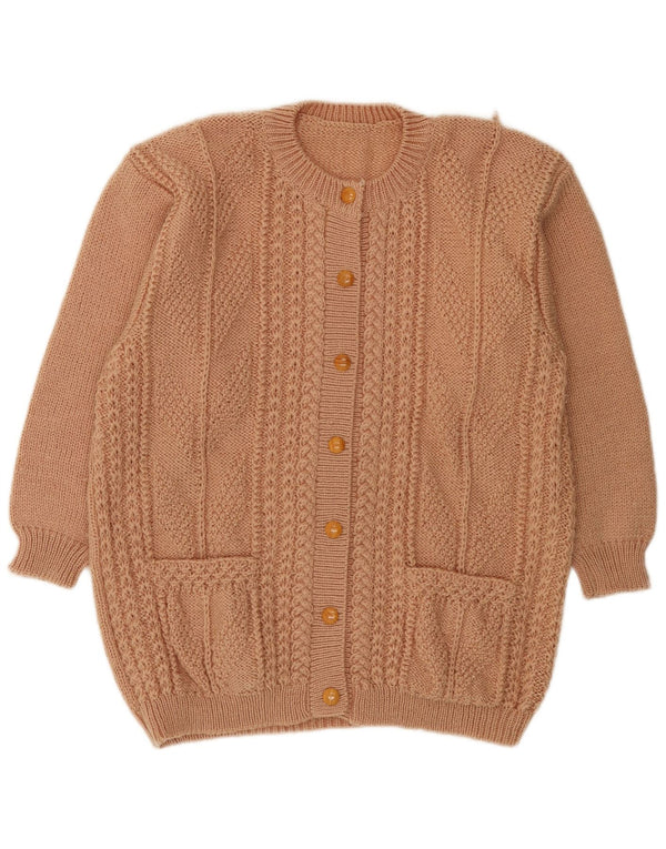 Pull Cardigan Femme Vintage UK 18 XL Beige