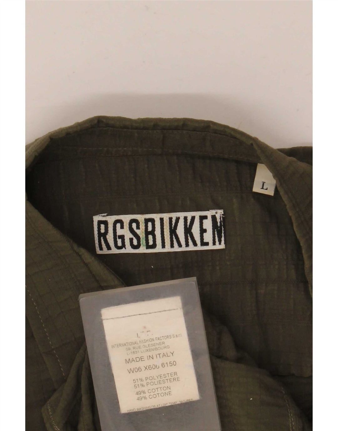 Bikkembergs Chemise Homme Large Kaki Polyester