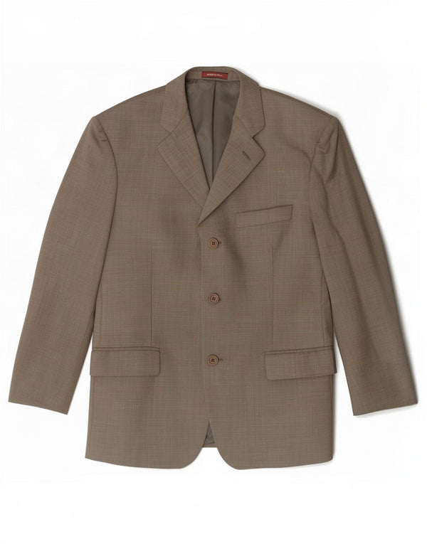 Marks & Spencer Veste blazer à 3 boutons pour homme UK 40 Kaki moyen Laine vierge