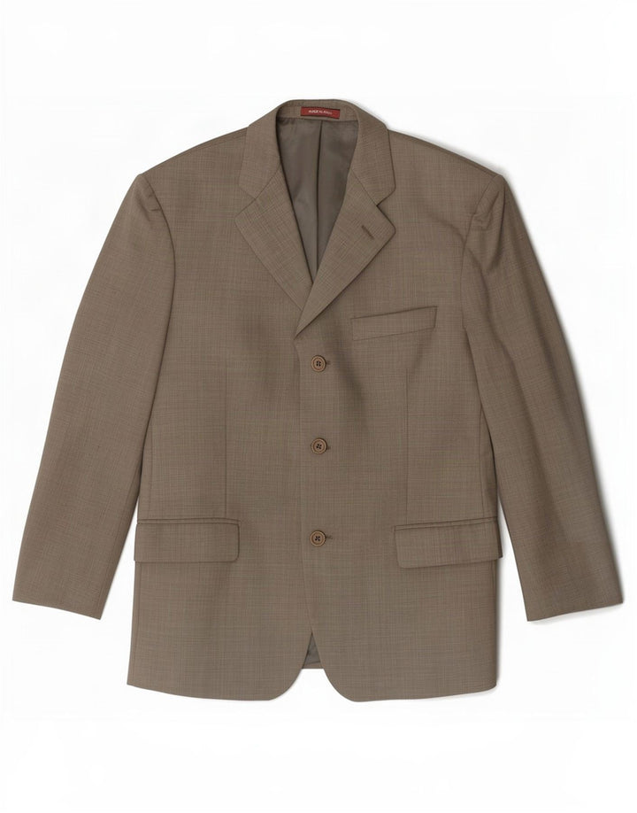 Marks & Spencer Veste blazer à 3 boutons pour homme UK 40 Kaki moyen Laine vierge