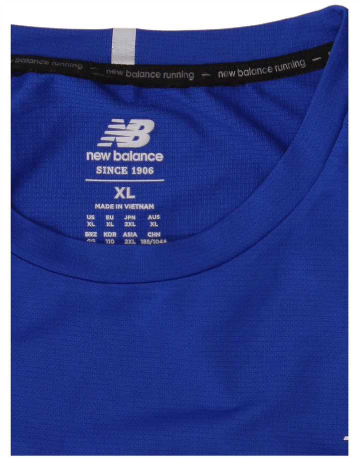 NEW BALANCE T-Shirt Homme Haut XL Bleu