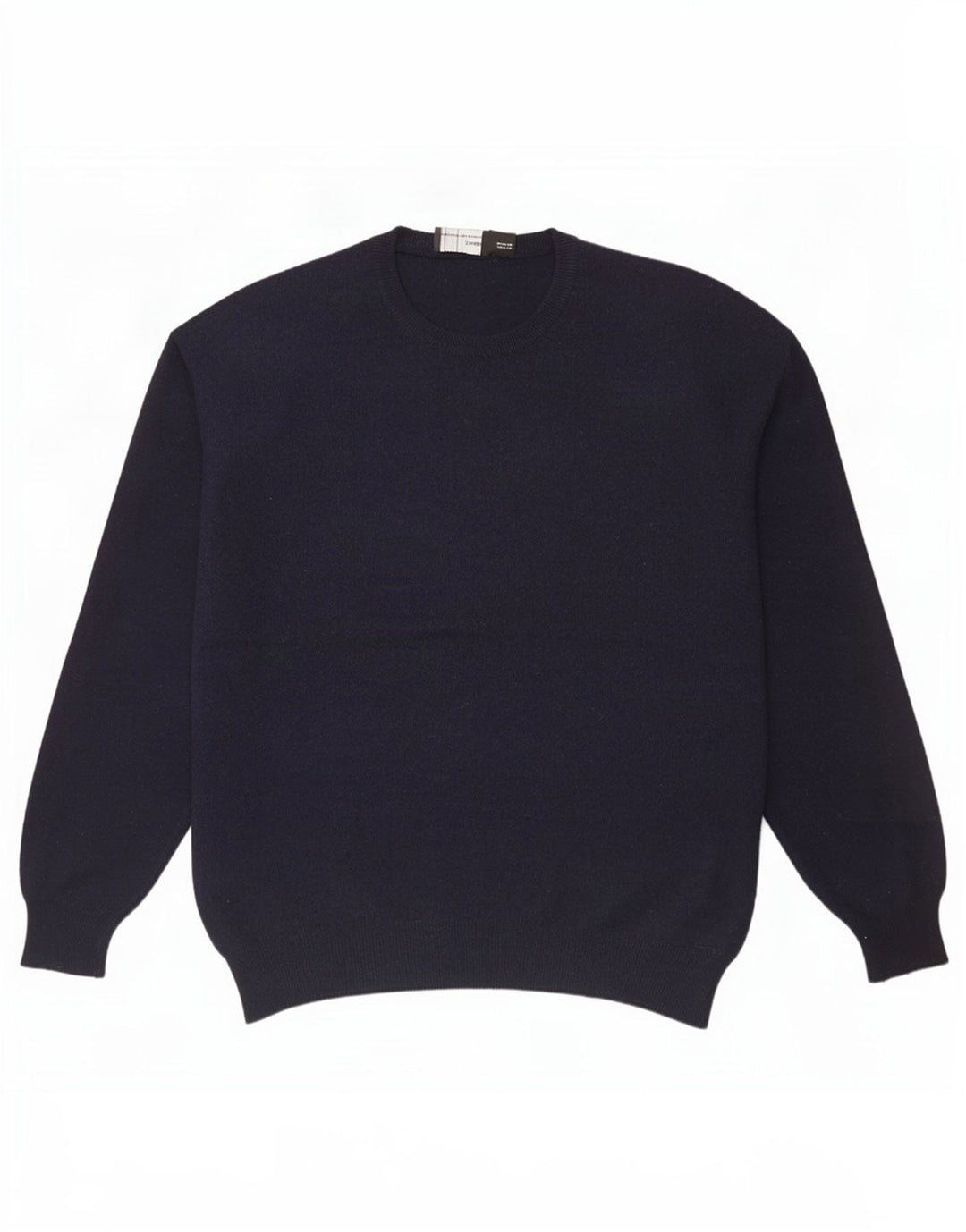 Zara Pull ras du cou pour homme XL en laine bleu marine