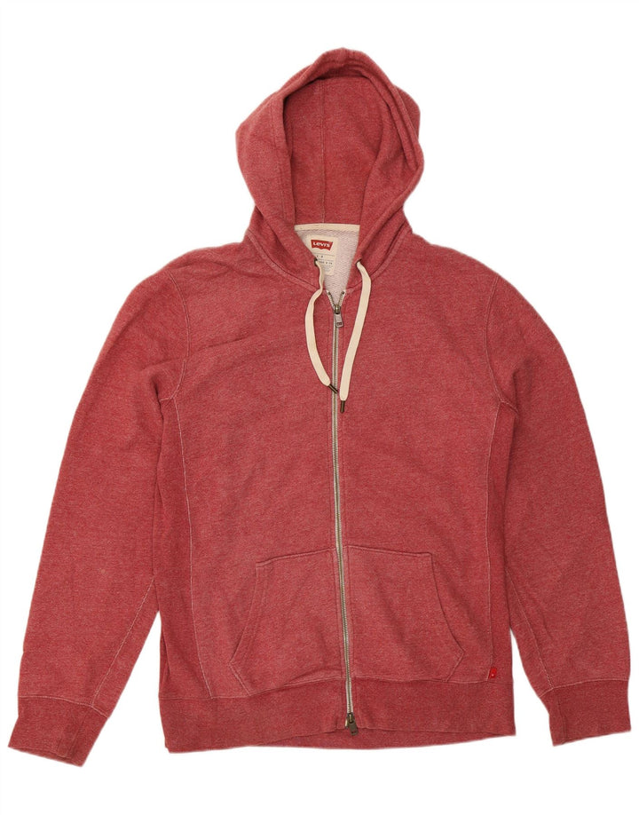 Levi's Sweat à Capuche Zippé Homme Large Rouge Coton
