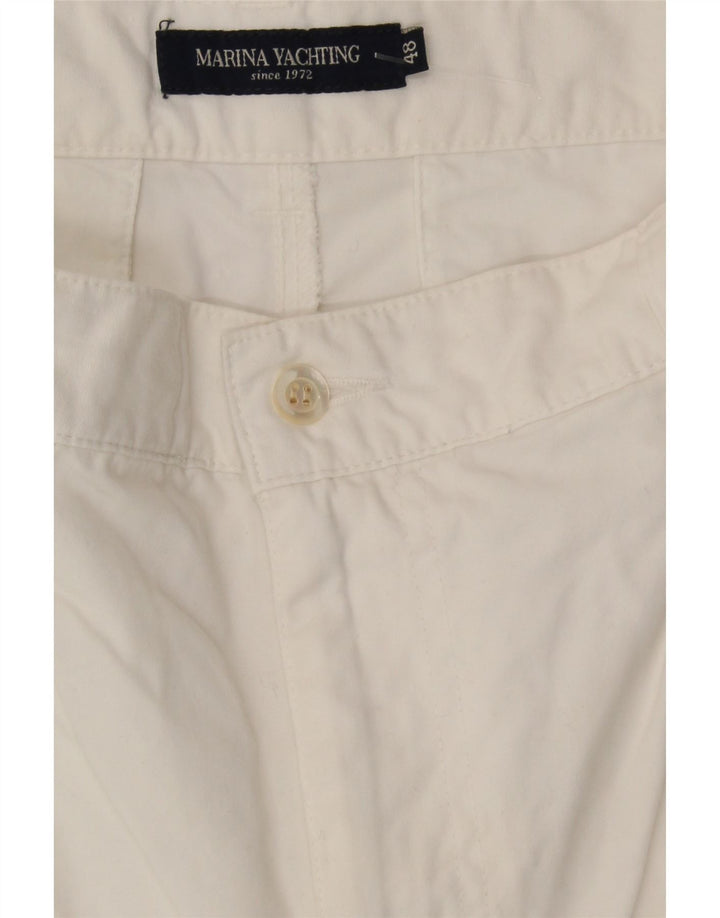 MARINA YACHTING Mens Chino Shorts IT 48 Medium W34  White Vintage Marina Yachting and Second-Hand Marina Yachting from Messina Hembry 