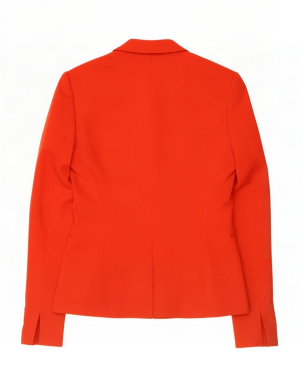 Zara Veste Blazer 1 Bouton Femme UK 12 Viscose Rouge Moyen