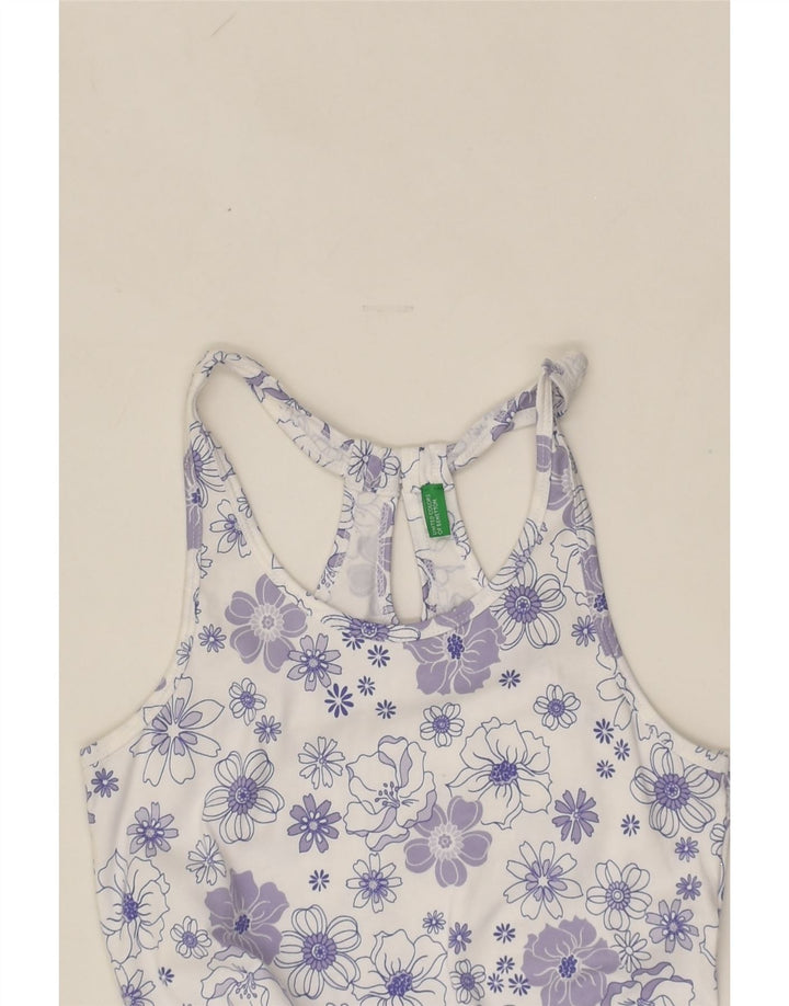 BENETTON Girls Sundress 5-6 Years White Floral | Vintage Benetton | Thrift | Second-Hand Benetton | Used Clothing | Messina Hembry 