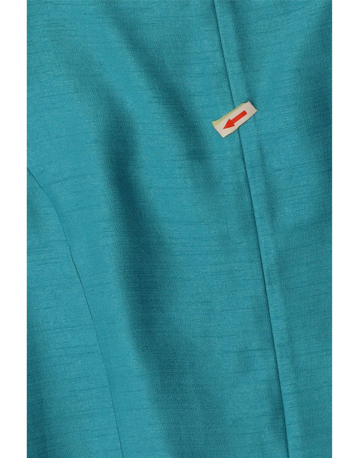 JACQUES VERT Robe fourreau sans manches pour femme UK 14 Large Viscose Turquoise