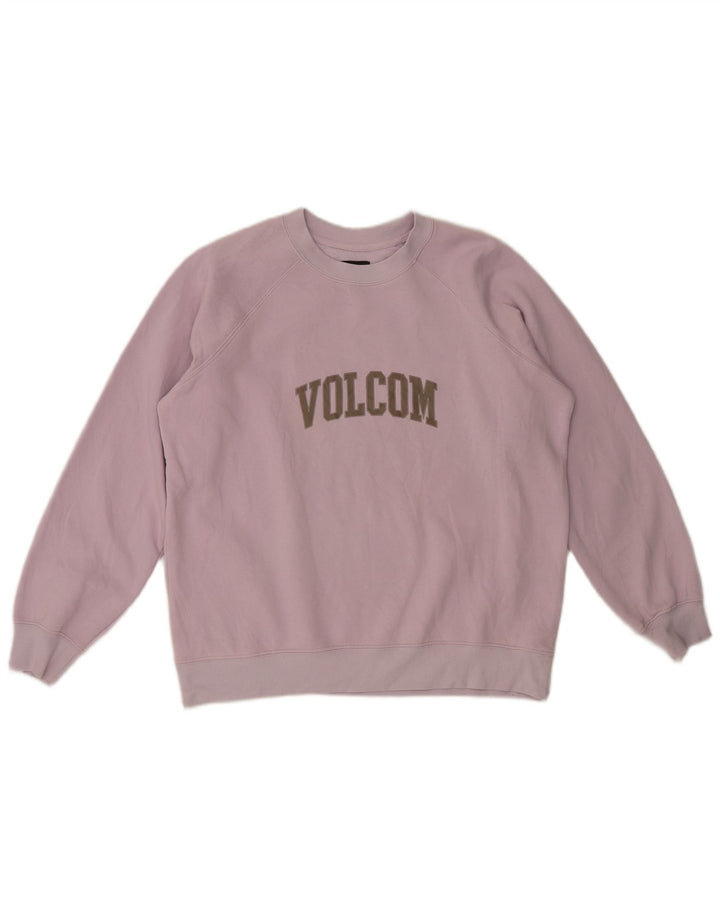 Volcom Sweat-shirt surdimensionné graphique pour femme UK 14 Violet moyen