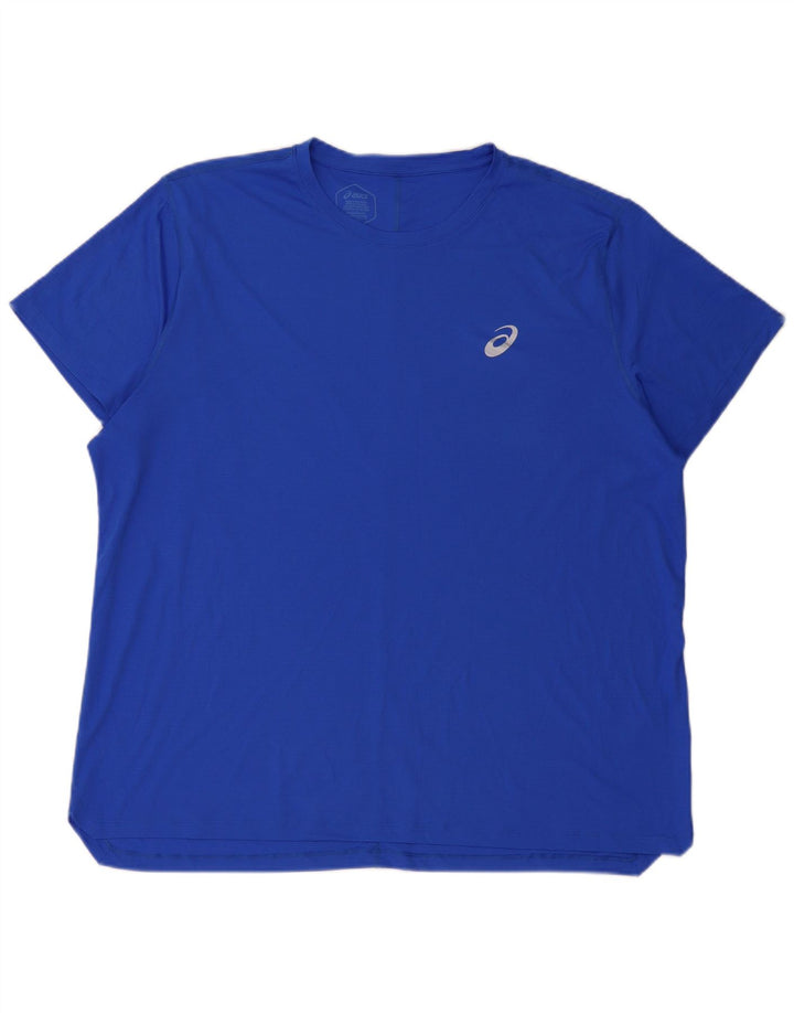 Asics T-Shirt Homme Haut 2XL Bleu Polyester