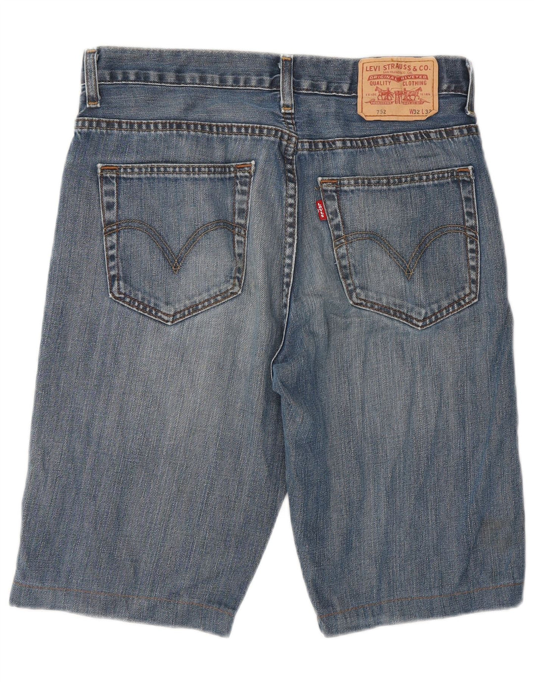 Levi's Short en Jean 752 W32 Homme Bleu Moyen Coton