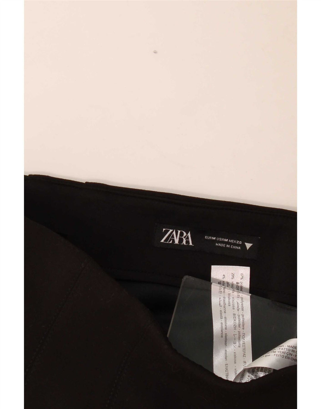 Zara Femme Mini Jupe Moyenne W28 Noir Polyester