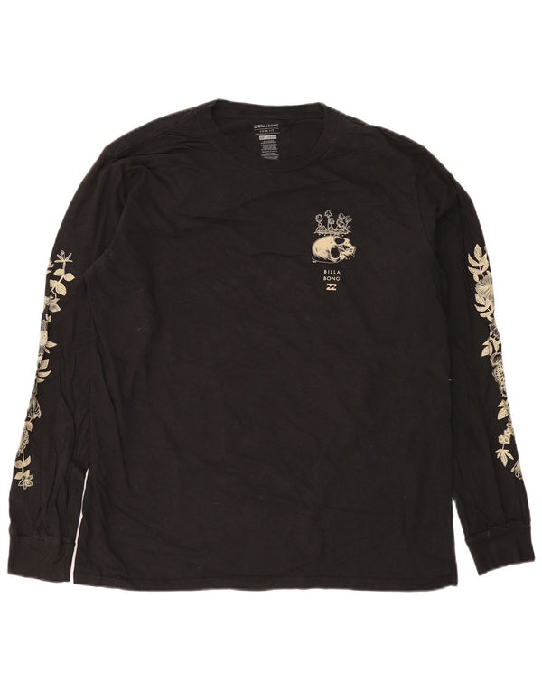Billabong Mens Core Fit Slim Fit Graphic Top Manches Longues 2XL Coton Noir