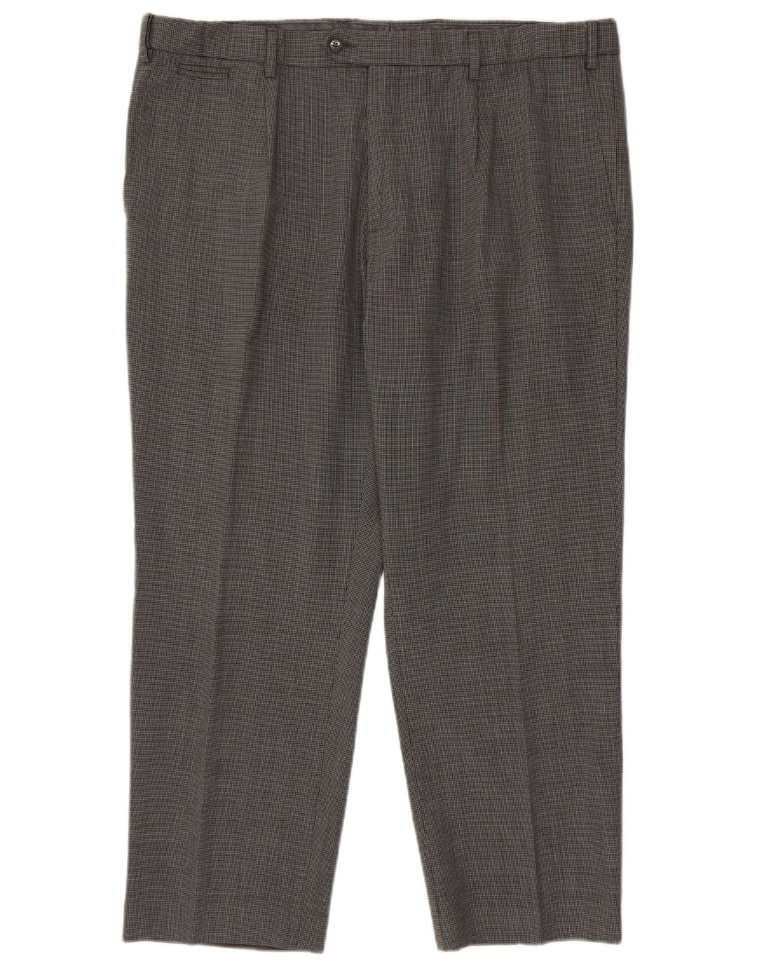 Marks & Spencer Pantalon de costume coupe classique pour homme W42 L29 pied-de-poule noir