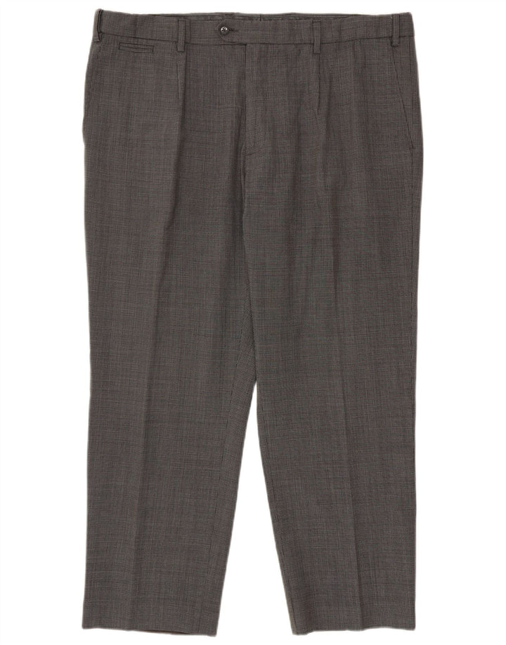 Marks & Spencer Pantalon de costume coupe classique pour homme W42 L29 pied-de-poule noir
