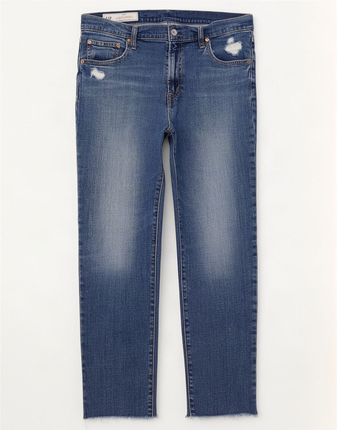 Gap Jean slim taille mi-haute en détresse pour femme Girlfriend W30 L27 Bleu