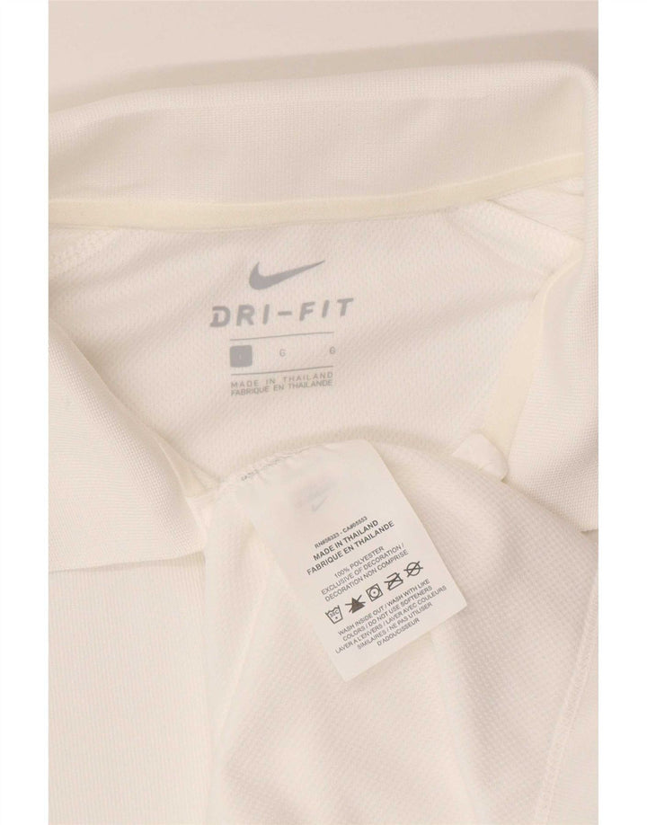 Nike Polo Dri Fit pour homme en polyester blanc Taille L