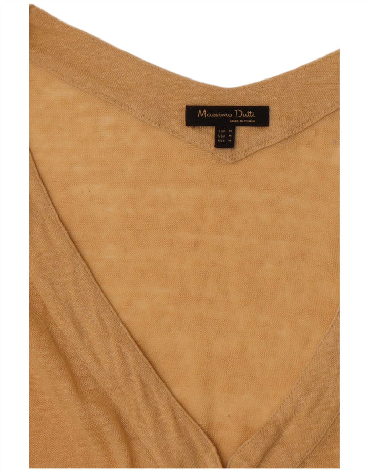 Massimo Dutti Cardigan à manches courtes pour femme Beige moyen UK 14