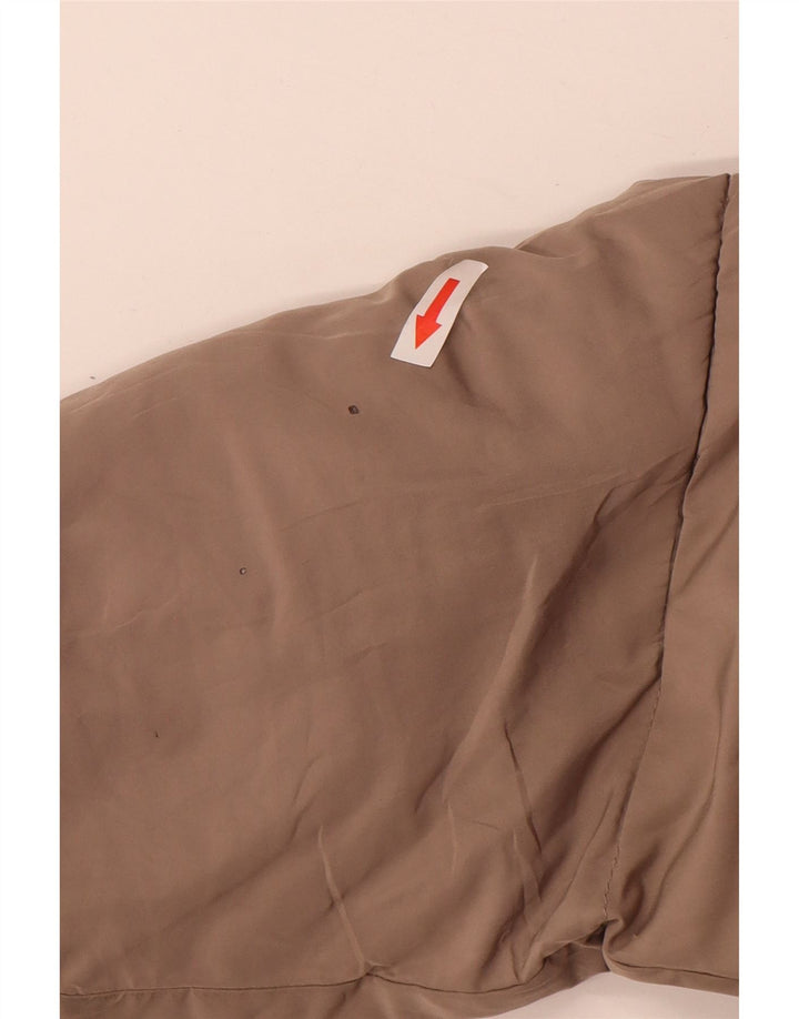 Zara Veste matelassée à capuche surdimensionnée pour femme UK 20 2XL Beige Polyester