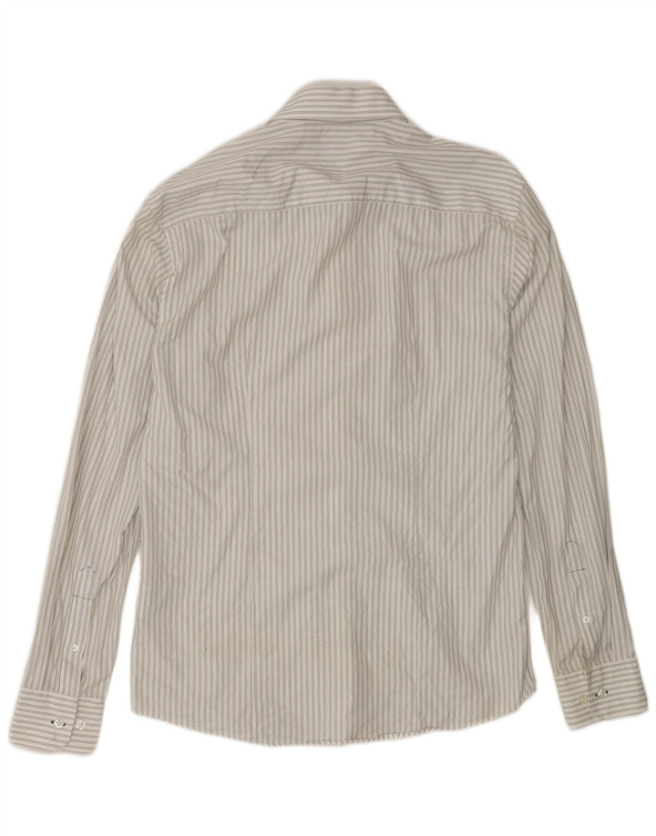 Jack & Jones Chemise Homme En Coton À Fines Rayures Blanc Moyen