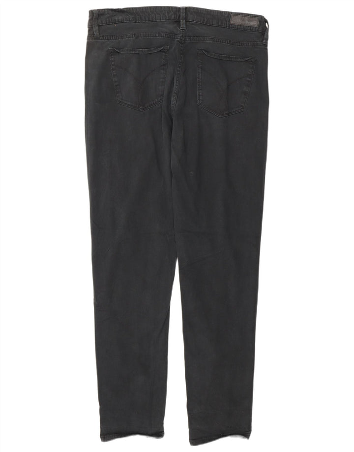 CALVIN KLEIN Jean Slim Femme US 14 XL W34 L32 Coton Noir