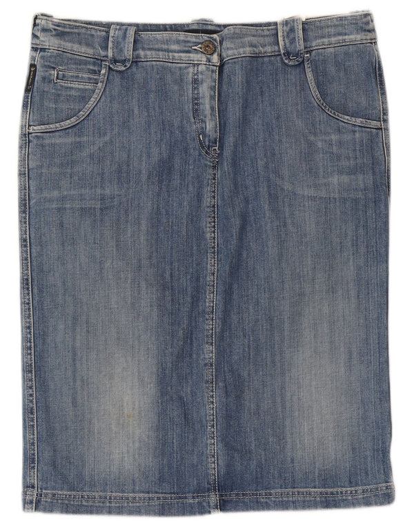 Armani Jupe en jean pour femme UK 16 Large W34 Bleu Coton