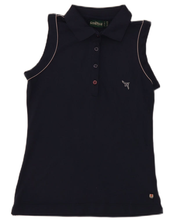 Chervo Polo sans manches Femme IT 40 Small Bleu Marine Polyamide Sports
