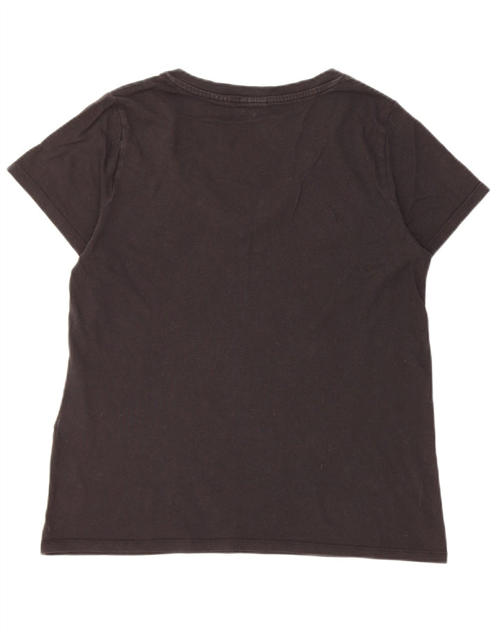 Levi's T-Shirt Femme UK 14 Noir Moyen Coton